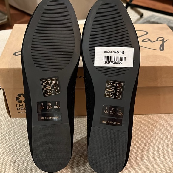 London Rag Feet Nest Black Perforated Microfiber Loafer/NIB/5 - Picture 9 of 10